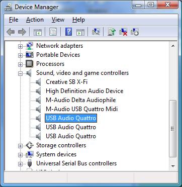 M-Audio Quattro USB Installation for Vista